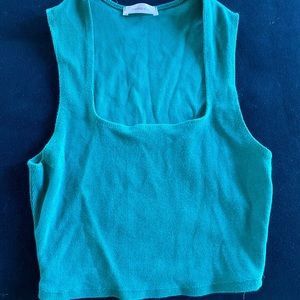 Inamorata teal crop top